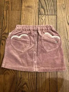 ハート型ポケット ピンクスカート 120