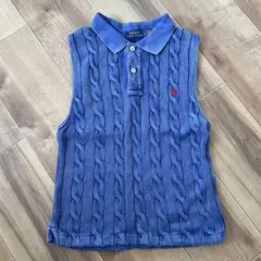 【新品未使用】ラルフローレン コットンケーブルニットポロ