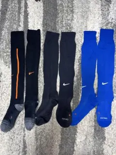 NIKE ナイキ サッカーソックス 3足セット ロング DRI-FIT 黒 青