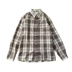 あ*み様 【M】古着ブラウン系 チェック柄 長袖シャツ 胸ポケットy2k 送料無