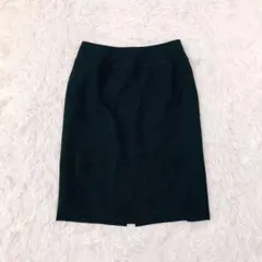 anysis オンワード樫山　タイトスカート　ひざ丈　ストレッチ　裏地付　黒