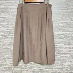 大セール❣️キース✨プリーツスカート 38 ブラウン 膝丈　シンプル　上品