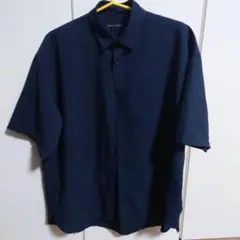 nano・universe ネイビー 半袖シャツ