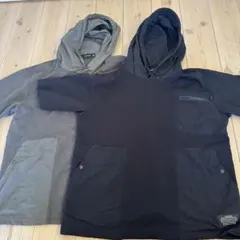 GU×UNDERCOVER フード付きパーカー XL カーキブラック2枚セット