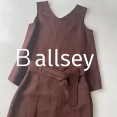 Ballsey ノースリーブオールインワン ストライプ柄 総ウエストゴム 