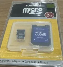 【未使用】　東芝 MicroSD メモリーカード 2GB SD-C02GR5W