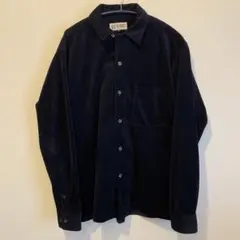 HIROKO KOSHINO ベロアシャツ　ネイビー