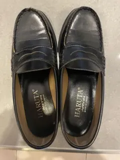 HARUTA 黒 ローファー レザー 22cm