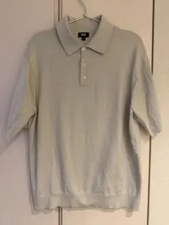 UNIQLO ウォッシャブルニットポロセーター　ライトグレー Lサイズ