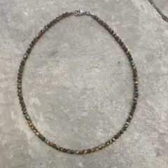 451 イエロータイガーアイとターコイズのオリジナルネックレス　パワーストーン