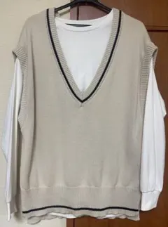 ユナイテッドアローズ　コットンベスト&ロングTシャツF