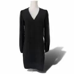 ZARA WOMAN ザラウーマン　長袖　膝丈ワンピース　ブラック　Sサイズ