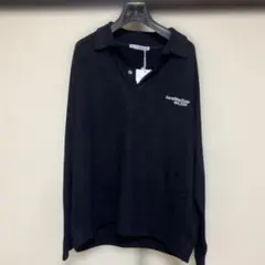 Acne Studios ヤクウール ポロニット ロゴ刺繍 セーター　サイズM