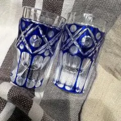 独特の模様が刻まれた美しい切子（きりこ）グラス