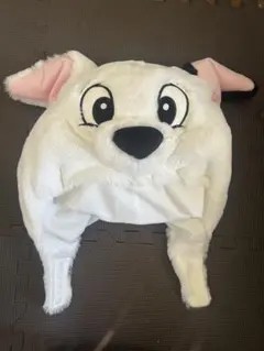 犬のキャラクター帽子 耳付き フリース