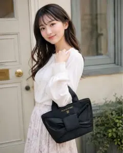 【未使用】JILLby JILL STUART ブラックトートバッグのサムネイル