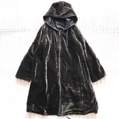 metamorfosi ロングコート L ダークブラウン　ジップアップ