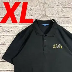 USA古着XLゆるダボファッション半袖ポロシャツ黒