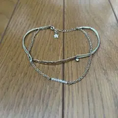 アンクレット 複数チェーン ストーン付き