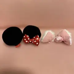 東京ディズニーリゾート ミニーマウス マリーちゃん パッチン ヘアピン セット