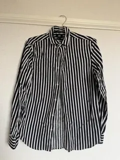 H&M ストライプシャツ 長袖シャツ　XSサイズ コットン　ボタンダウン