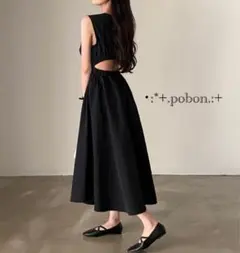 ✴︎新品未使用✴︎ ワンピース　夏　おしゃれワンピース　肌見せ　ノースリーブ　黒