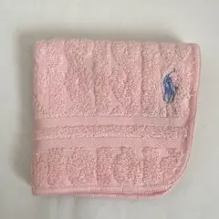 新品　ラルフローレンホーム　タオルハンカチ　ピンク　刺繍　ブランド　オシャレ