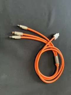 オレンジ 3in1 充電ケーブル 約1メートル
