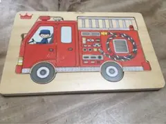 Ed.Inter エドインター　消防車 木製パズル