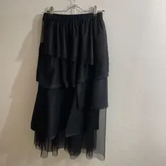 【美品】JEANASIS アシメチュールティアードスカート