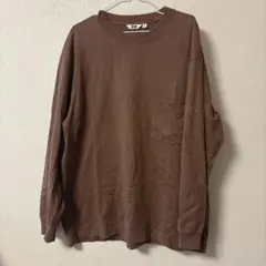 UNIQLO U クルーネックT（長袖）ブラウンカラー