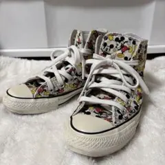ミッキーマウス柄 ハイカットスニーカー　コンバース　23