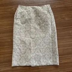 NATURAL BEAUTY BASIC レース柄タイトスカート M