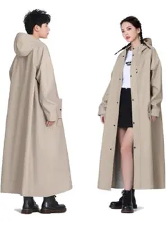 レインコート ポンチョ 自転車用　男女兼用 バックパック対応 ポケット付 XL