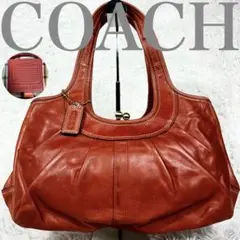 良品✨ コーチ coach ショルダーバッグ ハンドバッグ レザー がま口