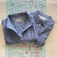 ikika　青　チュニック　ワンピース