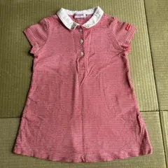 ミキハウス うさこちゃん ボーダーワンピース ポロシャツ