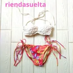 riendasueltaホワイトレースビキニセット