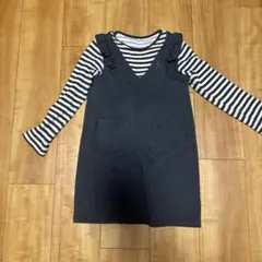 ドッキングワンピース 120cm ストライプインナー付き