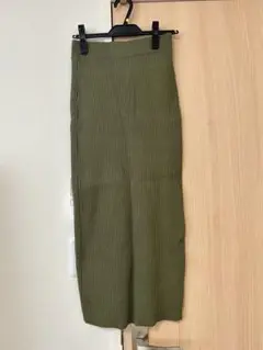 リブニットロングタイトスカート　サイズフリー