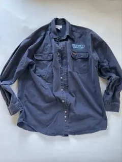 値下げ可！！ネイビー ワークシャツ カーハート USA古着 90s 長袖 シャツ