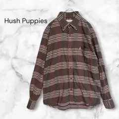 Hush Puppies ハッシュパピー　長袖ボタンダウンチェックシャツ　Mのサムネイル