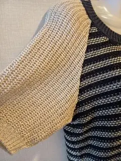 ストライプニットセーター