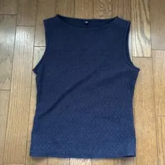 【最終値下げ】 UNIQLO ノースリーブトップス Mサイズ ダークグレー