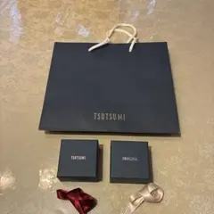【ほぼ未使用】TSUTSUMI ジュエリーボックス、リボン2つ＆ショップ袋 1つ