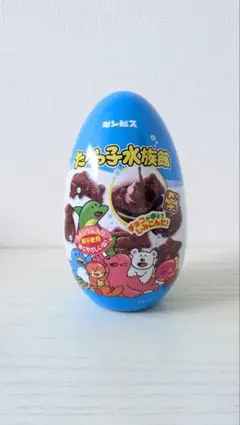 ギンビス たべっ子水族館・卵型缶・青色