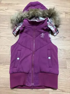 RONTI フード付きパープルダウンベスト