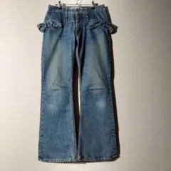 ジュンヤワタナベコムデギャルソン リボン フレアデニムパンツ ブーツカットワイドのサムネイル