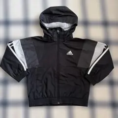 adidas ブラック フード付きジャケット120cm
