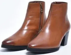 未使用 endevice 本革レザーブーツ 42 ヒール高7.6cmヒールブーツ